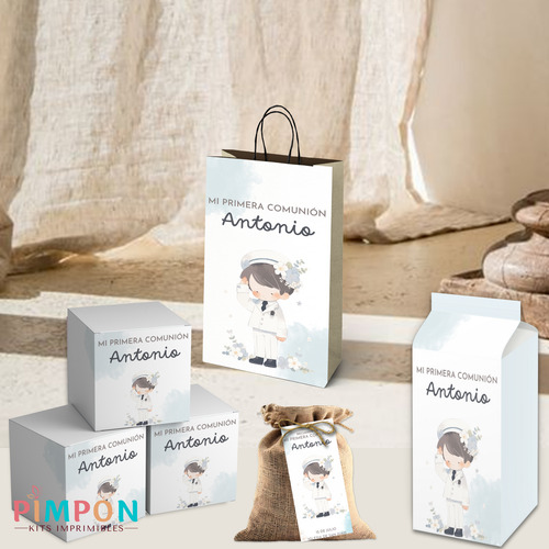 Kit Imprimible Comunion Bautismo Confirmacion - Mod. 6