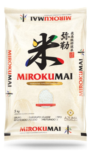 Arroz Branco Japonês Mirokumai Azuma 5 Kg