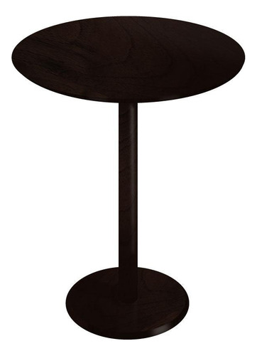 Mesa De Quarto Lateral Monopé De Madeira 50 Cm - Tabaco