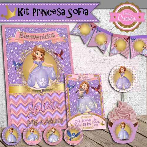 Kit Imprimible Princesa Sofia - Cumple/baby Shower/candy Bar