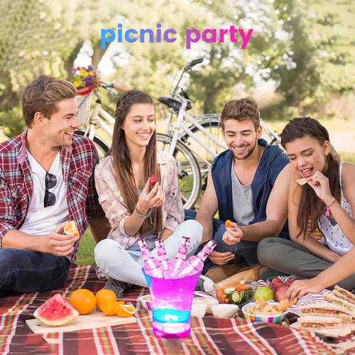 Hielera Parlante Cubetera Led Bluetooth Grande 7l Musical