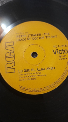 Vinilo Single De Peter Straker The Hands Of Doctor Tele(ch92