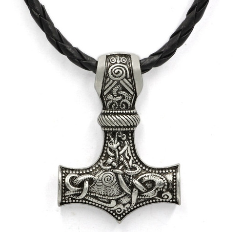Collar Martillo Dije Thor Vikingo Odin Escandinavo Medieval 