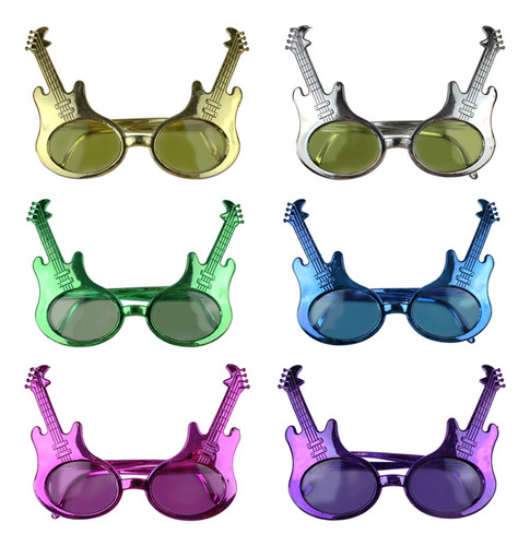 Gafas De Sol Rock Star Para Guitarra Aldult, 6 Unidades