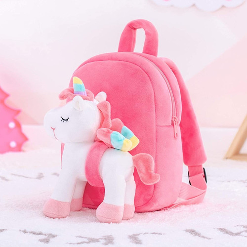 Mochila Para Preescolar Niños Pequeños Unicornio De Peluche