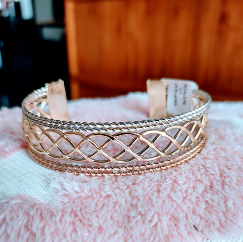 Brazalete Para Dama En Baño Chapa De Oro De 18 K Modelo 1