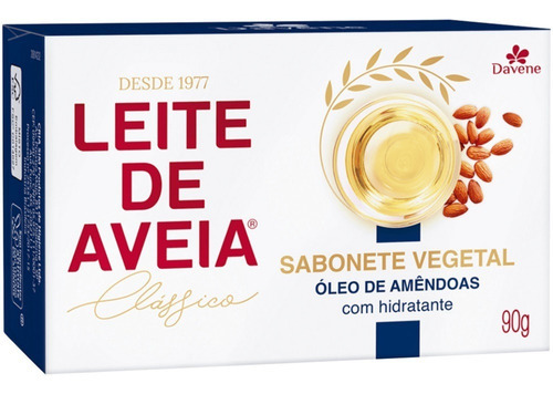 Sabonete Vegetal Leite De Aveia Óleo De Amêndoas 90g Davene