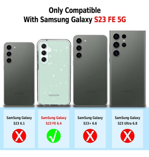 Funda Para Galaxy S23 Fe Transparente Bling 6.4puLG Plastico