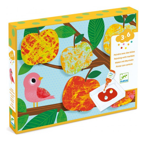 Pintura Con Canicas Naturaleza Djeco