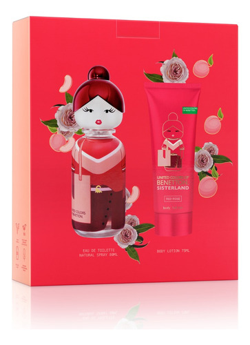 Perfume Benetton Sisterland Red 80ml Edt +bl 75ml Para Mujer