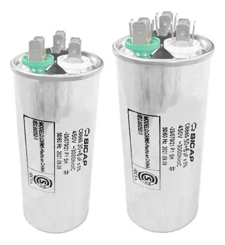 Capacitor Combinado Dual Aire Acondicionado Consulte Medida!