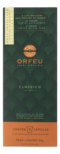 Café Orfeu Especial C/ 10 Cápsulas Nespresso 100% Arábica