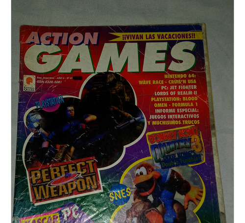 Revista Antigua ** Action Games ** N° 61 Juegos Trucos Nint (Usado)