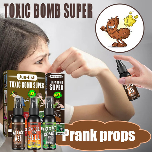 Q Brinquedo Prank Stinky Fart Spray Pacote Com 3 Unidades
