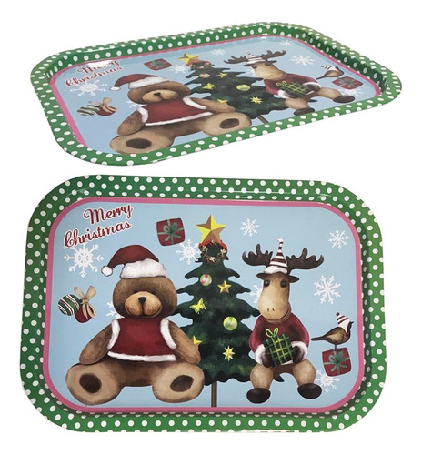 Bandeja Rectangular 40x29 Cm Navidad Silmar