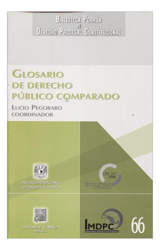 Libro Glosario De Derecho Público Comparado