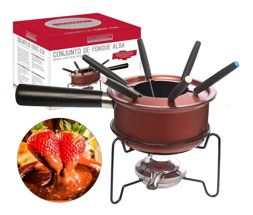 Kit Aparelho Completo Panela Fondue Queijo Carne Chocolate 