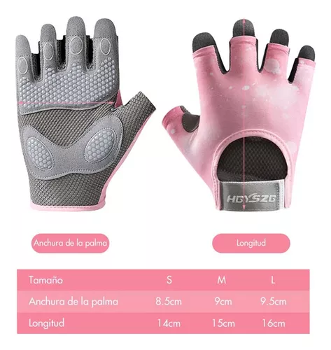 Guantes Gym Tacticos Pesas Crossfit Gimnasio Mujer Hombre Rosa S