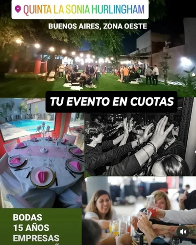 Quinta En Alquiler Para Eventos, Salón De Fiestas, Buenos Aires, Hurlingham A Minutos De Capital, Exelente Ubicacion. Promo Paquete Todo Incluido Con El Mejor Asado De Campo.