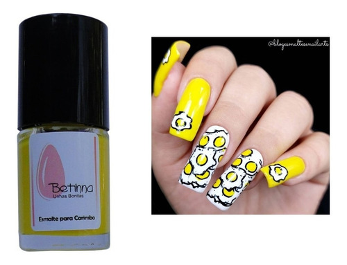 Esmalte Betina Amarelo Carimbos Unhas