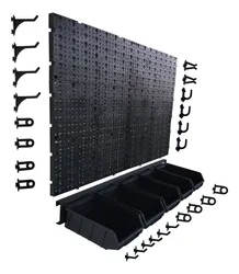 Comprar Painel P/ Ferramentas 0,59x0,52 C/ 05 Caixas Gaveteiro Preta no Mercado Livre
