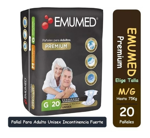 Emumed Premium Pañal Para Adulto 2pack Talla M / G