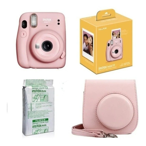 2020 Instax Mini 11 Blush Pink Rosado Rosa + Case + Cartucho