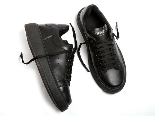 Imagen 2 de 5 de Zapatillas Genesis Urbana Mujer Hombre Negro Envió Gratis