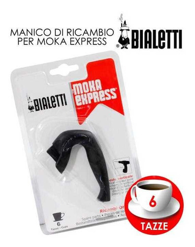 Imagen 6 de 9 de Bialetti Mango(asa) Repuesto Original Cafetera Moka Express