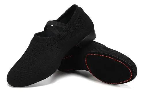 Zapatos De Salón De Práctica De Salsa De Punto Elásticos Cru