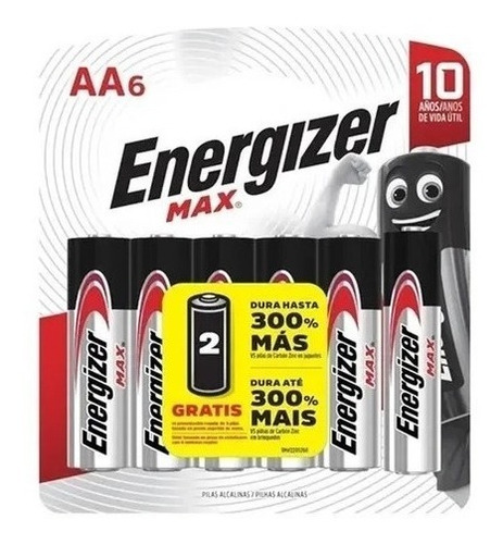 24 Pilha Alcalina Energizer Max Pequena C/ 24 Pilhas A A