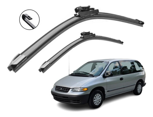 2 Plumas Limpiaparabrisas Para Chrysler Voyager 1999 2000