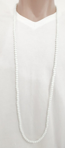 Guía de cristal Oxalá, 8 mm, 60 cm, para candomblé, color blanco
