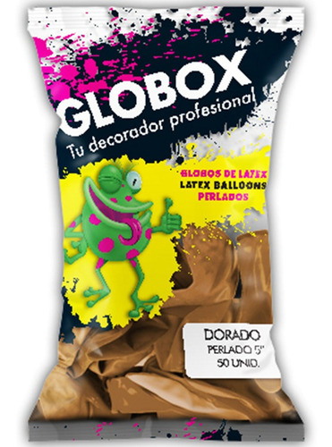 Globox Perlado 5 Pulgadas Color Dorado X 50 Un.