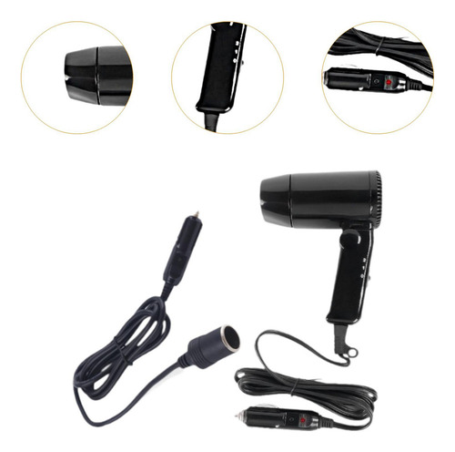 . Mini Secador Portátil For Automóvil, Compacto Y Eficiente