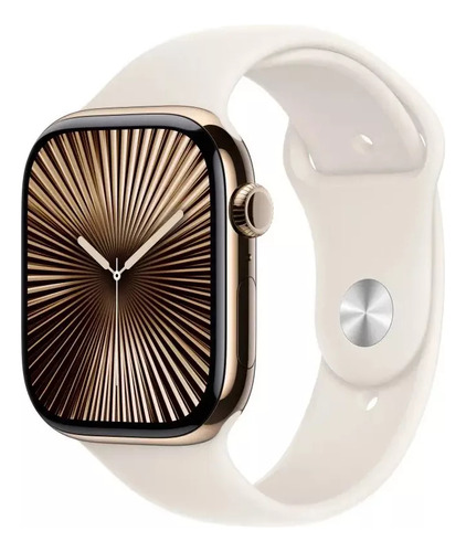Relógio Smartwatch Watch X Pro Série 10 Chatgpt Gps E Nfc Caixa Rose Pulseira Gold