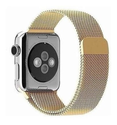 Pulseira Milanese Para Apple Watch 42/44mm - Dourada