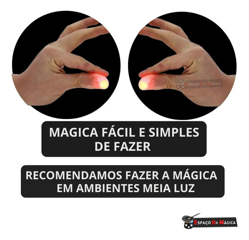 Mágica Dos Dedos Iluminados/verde/vermelho/azul Dedo Com Luz