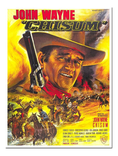 Afiche De Película Western Jhon Wayne (sin Marco) 1970