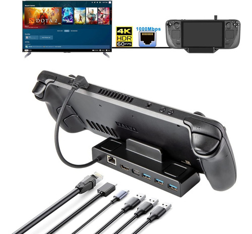 Base Hdmi Dock Tv Para Accesorios Steam Deck 6 En 1