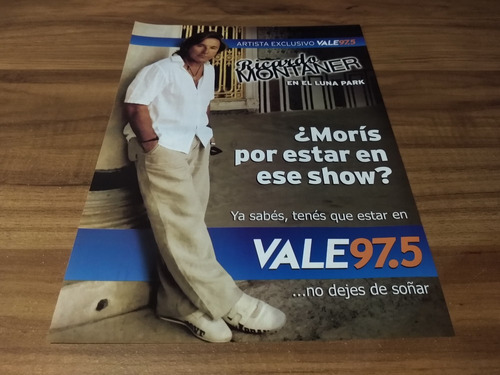 (pg750) Ricardo Montaner * Publicidad Fm Vale