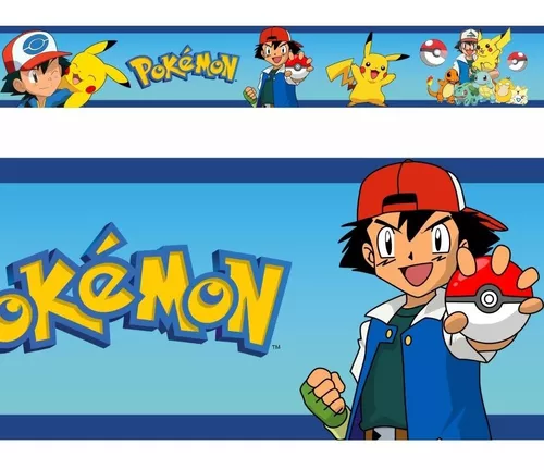 Super Papel De Parede Adesivo Pokémon 220x160cm 5 Modelos - Escorrega o  Preço