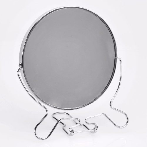 Espejo Con Aumento Doble Faz 7 Pulgadas Maquillaje Metalico