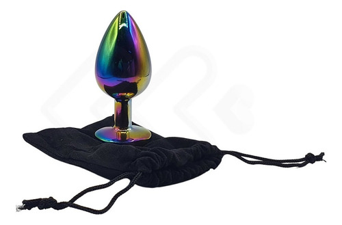 Plug anal en forma de G de color con joya en la base - Azul claro | Vip Mix