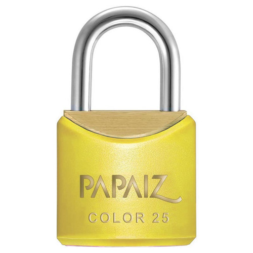 Cadeado Colorido Cr25 Sm Amarelo Papaiz