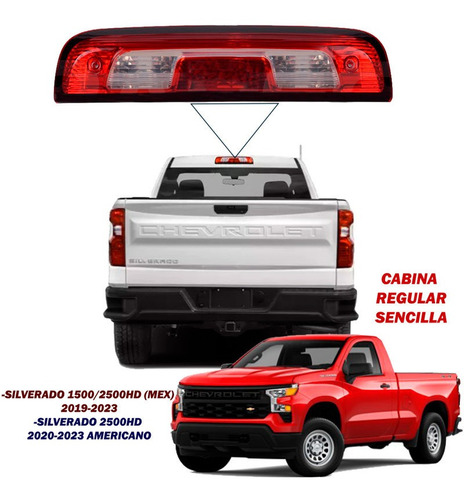 Freno Luz Stop Silverado 1500 Cab Regular 2019 2020 2021