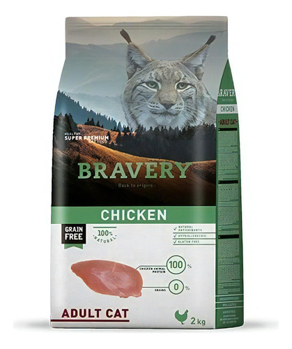 Bravery Pollo Gato Adulto 7 Kg