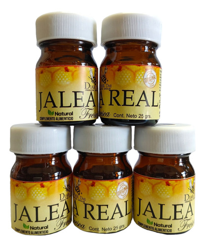 Jalea Real De Abeja - 5 Frascos De 25g C/u