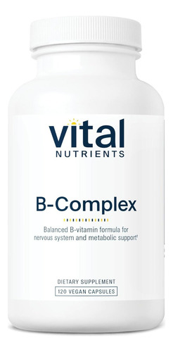 Complejo B Vital Nutrients 120 Cápsulas Veganas