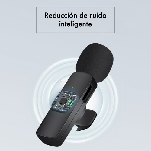 Imagen 4 de 10 de Microfono Corbatero Inalambrico 2 Mic Compatible iPhone